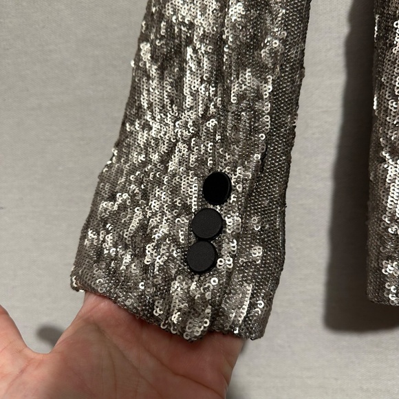 RTR AllSaints Leigh Sequin Blazer - size 2 - Picture 6 of 7